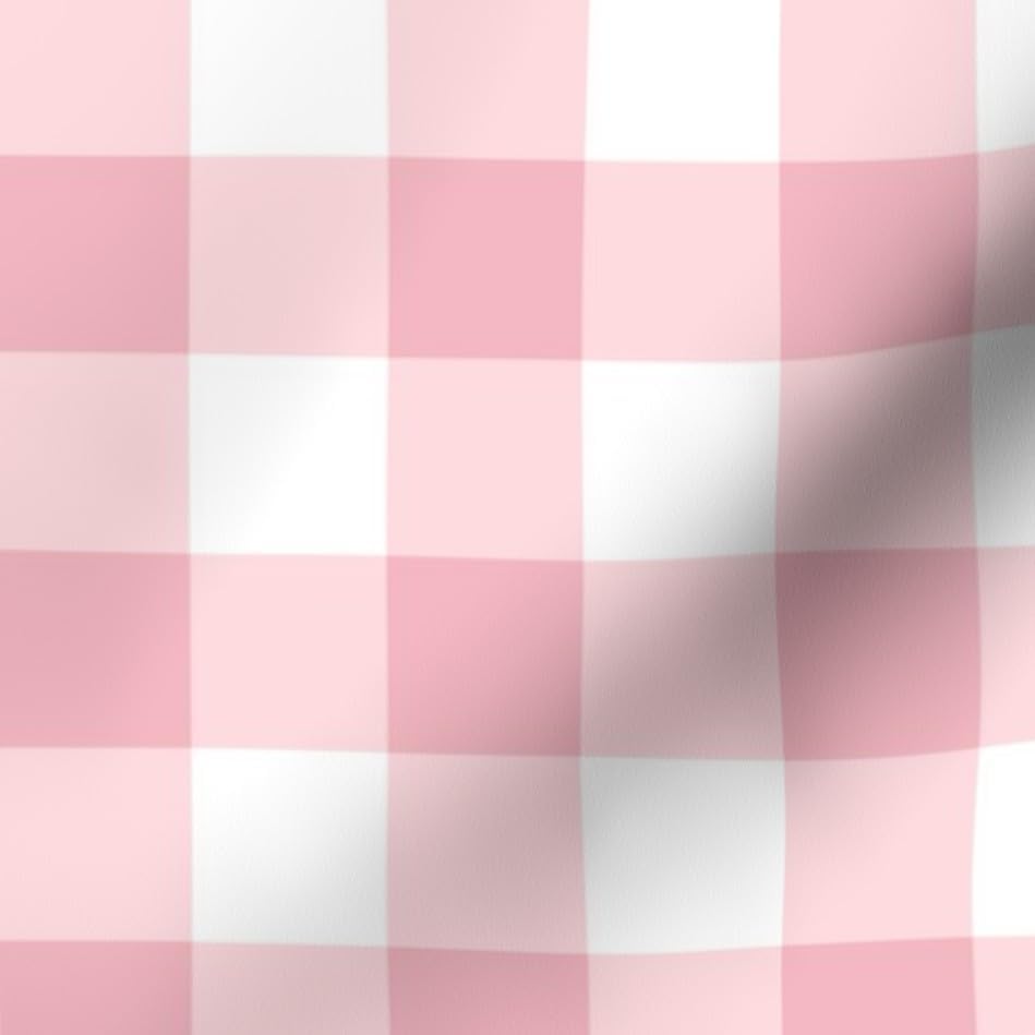 Miniatura 6 de Spoonflower Tela - Rosa Retro Gingham Check Fun Groovy 90 S Cosquillas Neón Brillante País Impreso en Tela de Satén Fat Quarter - Costura Forro Ropa