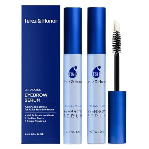 Terez & Honor Eyebrow Growth Serum – Natural Brow Enhancer for Thicker, Fuller, Longer-Looking Brows – Eyebrow Serum for Women with Precision Applicator