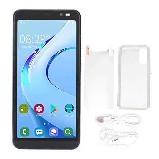 Elprico Téléphones Portables 5,45 Pouces, Téléphone Portable à écran Rino4 Pro HD, RAM 1 Go ROM 8 Go, Double SIM, 2200 MAh, Double Caméra 2MP 5MP(Bleu)