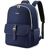 LOVEVOOK Rucksack Damen 15,6 Zoll Laptop Rucksack Wasserdichter Schulrucksack Mädchen Teenager mit Laptopfach Anti-Diebstahl Daypack Elegant für Schule Uni Reisen Arbeit u. Büro, Blau
