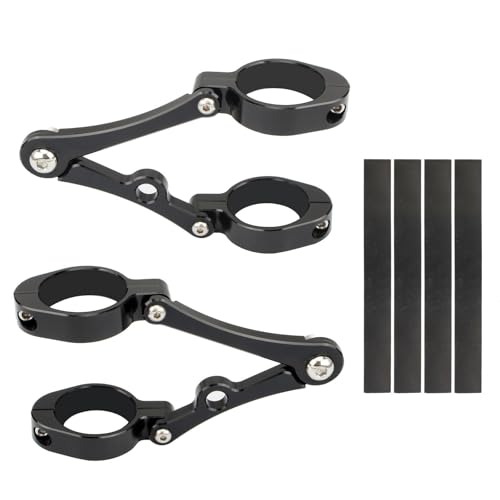 Image of Light Bar Clamp for 33-54mm Bracket Mount Clamp Fork Tube Light Holder Fit for Bobber for Cafe for Racer Universal Accessories(35 37mm Black)