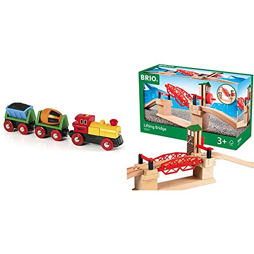 Top Brands BRIO World - 33319 Battery Operated Action Train | 3 Piece Toy Train for Kids Ages 3 and Up & 33757 Lifting Bridge | Toy Train Accessory with Wooden Track for Kids Age 3 and Up Super Brands BRIO World - 33319 Battery Operated Action Train | 3 Piece Toy Train for Kids Ages 3 and Up & 33757 Lifting Bridge | Toy Train Accessory with Wooden Track for Kids Age 3 and Up