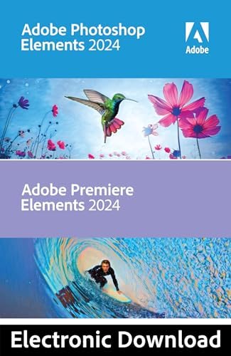 Adobe | Photoshop Elements 2024 & Premiere Elements 2024 | Mac Code | Software Download | Photo Editing | Video Editing [Mac Online Code]
