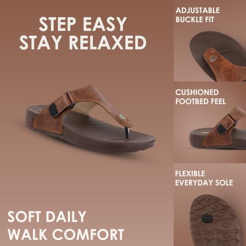Image of URJO GLF 21 Men's Slippers /FlipFlops Lightweight Super Flexible Arch Support Durable Anti Skid & Stylish Dailywear Slippers /FlipFlops for Men