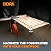 BORA Centipede Folding T-Track Table Top for Bora Centipede Work Stand Saw Horses - 24 Inch x 48 Inch 3/4