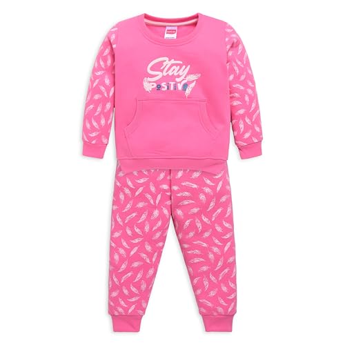 Image of LuvLap Baby Girls Full Sleeve Sweatshirt & Pyjama Set