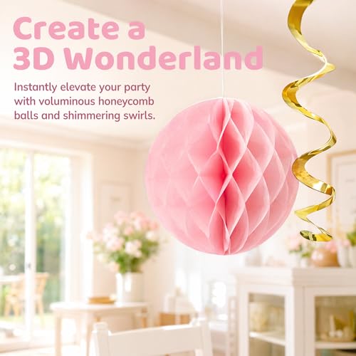 Fournitures de décoration de fête d'anniversaire bébé rose - 5