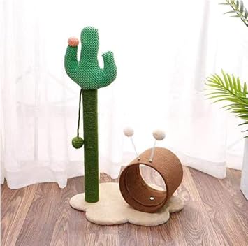 Pets Empire Cactus Cat Scratcher - Cat Scratching Post with Sisal Rope, Cat Mushroom Scratching Post for Kittens, Claw Scratcher with Interactive Dangling Ball Size : 48 * 35 * 75 cm