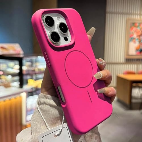 Coque silicone rose vif iPhone 12 Pro Max finition microfibre