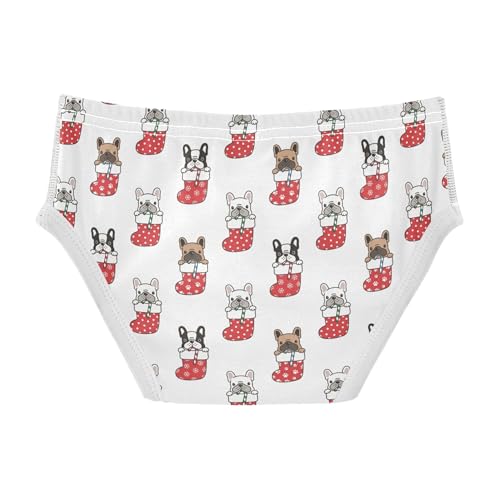 JUNZAN French Puppy Meias de Natal essenciais para meninos de algodão para meninos roupa íntima de a