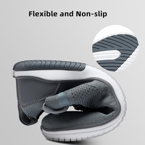 HSQ Slip-on Barefoot Shoes Men Minimalist Wide Toe Zero Drop Walking Shoes Lightweight Barefoot Feel & Breathable for Walking Running All Day Wear4