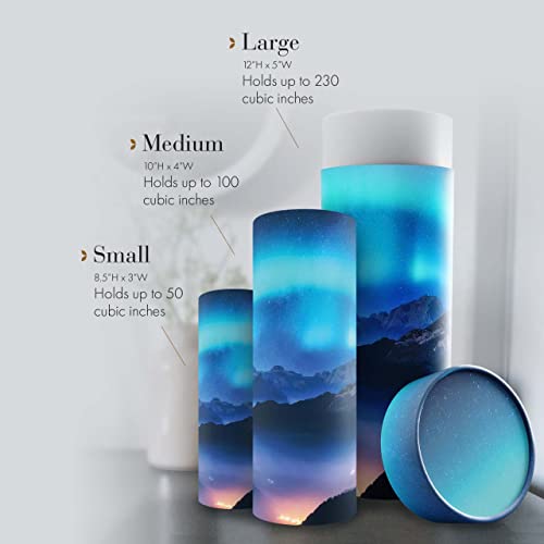 Image of Aurora Borealis Eco-friendly Biodegradable Creatron Urns for Adult Ashes - Scattering Urn - Cremation Urn