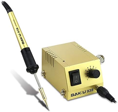 Soldering New protable BK-938 Soldering Station BAKU-938 15w 220V/110V for BGA SMD SMT DIP Soldering iron Work. Long Life Heater.BAKU 938 - (Color: Yellow, Plug Type: US)