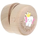 OSOLADY 木製乳歯ケース 用歯保管ボックス 桐材使用 彫刻入り記念品ボックス の初めての歯保存に 思い出を大切にするための特別収納