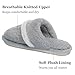 Womens Slippers with Cozy Memory Foam Soft Warm Slip On House Shoes Anti-Skid Rubber Sole Creative Gifts for Women Mom Size 7 8 Light Grey