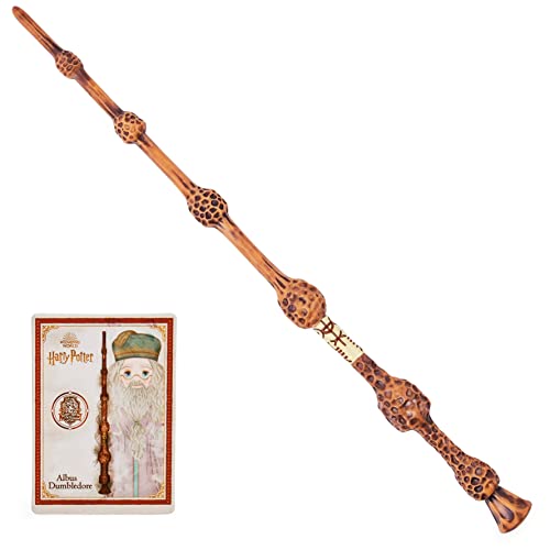 HARRY POTTER - Baguette Magique Deluxe Albus Dumbledore Wizarding World - Authentique -30 cm Avec Carte de Sorts - 6062060 - Jouet Enfant 6 ans