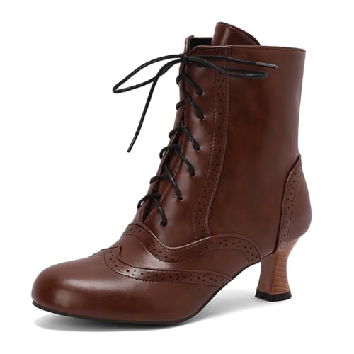 Bottines habillées marron taille 34 idéales pour pieds fins sans douleur