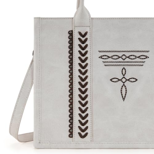 Image of Montana West Longhorn Whipstitch Western Top Handle Tote Bag with Card Wallet Set