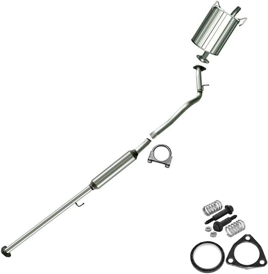 Stainless steel cat back muffler resonator pipe exhaust system Fits 9701 Honda CRV