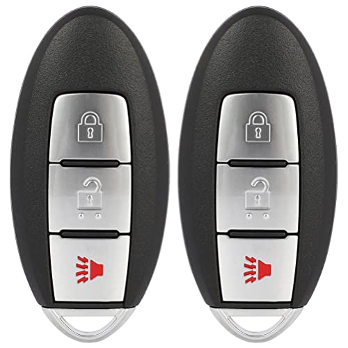 ECCPP 2 X Remote Uncut Ignition Key fob 433 MHZ flip Key 3 Buttons 4A Chips 15 16 17 18 for Nissan Pathfinder Murano Titan XD Titan FCC S180144304 7812D-S180204 KR5S180144014