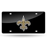 Rico Industries NFL New Orleans Saints Fleur De Lis 12' x 6' Laser Cut Tag for Car/Truck/SUV - Automobile Décor