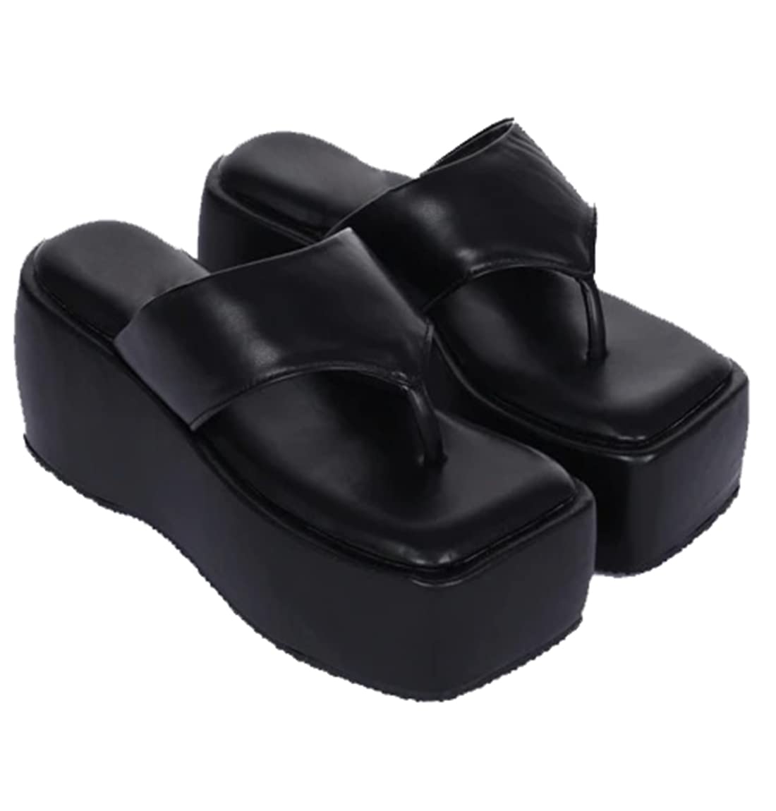 JM LOOKS Womens Fashion Black Sandals Comfortable and Stylish Wedge Casual & Formal Occasions for Women & Girls (B0BRQH3ST4) Amazon Price History, Amazon Price Tracker