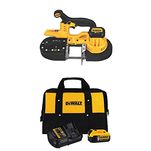 DEWALT DCS371B 20V MAX Lithium-Ion Band Saw Bare Tool with 5.0 Ah starter kit