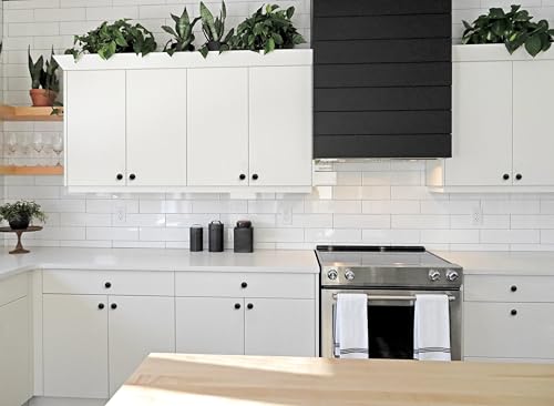 Ravinte 30 Pack 1-1/4 inch Matte Black Zinc Euro-Style Cabinet Knobs, Drawer Pulls & Door Handles - Image 6