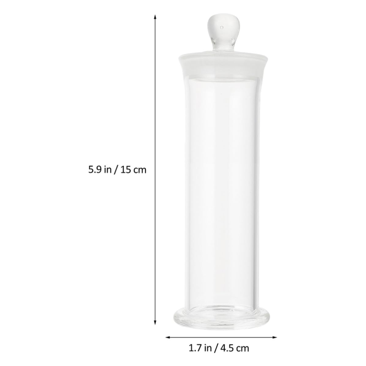 ifundom 2 Piezas Botella y Sellado Hermético de Vidrio de Borosilicato Superficie Lisa Resistente a Altas Temperaturas y Almacenamiento Seguro para Muestras de Laboratorio para Uso