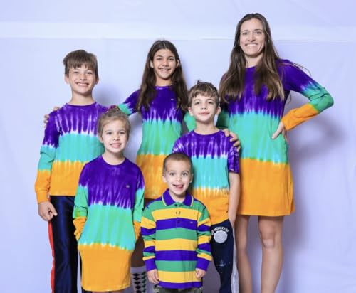 Mardi Gras Rugby Toddler Long Sleeve Polo Shirt2