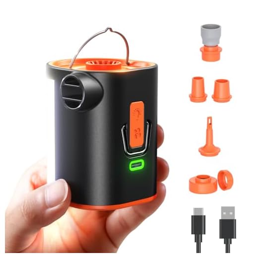 JOYROOM Air Pump for Inflatables with 3600 mAh Battery & Camping Light, 4.8kPa Ultra-Fast and Mini Electric Portable Air Pump, Inflate Deflate for Pool Floats, Vacuum Storage Bags, Camping Bed