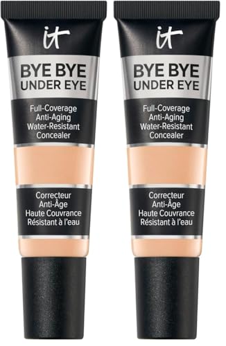 IT Cosmetics, Corrector De Ojeras Antiedad, Waterproof, Cobertura Total, Corrige Ojeras y Bolsas, Tecnología Expression Proof, 28 Tonos Disponibles, Light Buff 14.5, Bye Bye Under Eye, 12 ml