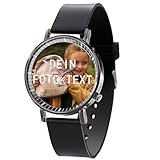Orologio da Polso Personalizzato con Foto, Orologi in Acciaio Inox Impermeabili con Foto, Movimento al Quarzo, Idea Regalo per Festa del Papà, Festa della Mamma, Fidanzata, Famiglia, Da donna