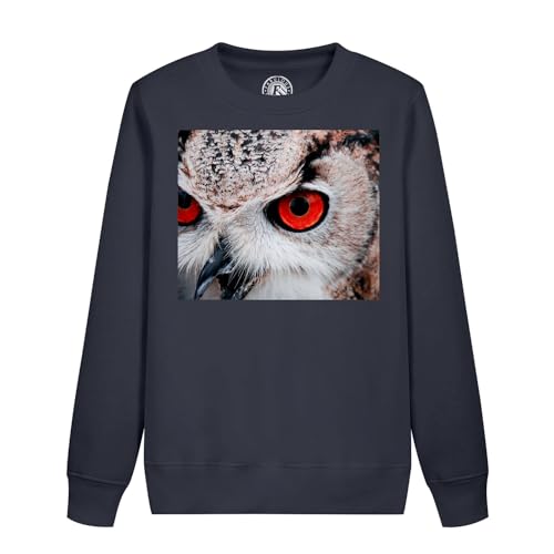 Pull chouette yeux rouges pour enfant - Design animalier original pour l'école
