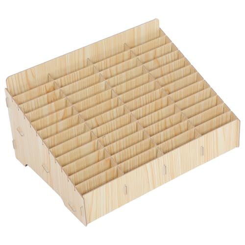 EXCEART Boîte de Rangement en Bois à 48 Cases Organiseur Multifonction Accès Rapide pour Téléphone Portable pour Bureau et Espace de Travail