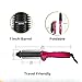 Mini Collaspe Hair Curler, Tangle-Free Curling Iron Brush and Volumizer, 1 inch Dual Voltage Travel-Friendly Tourmaline Ceramic Ionic Brush Styling Wand（Don't Blow Air