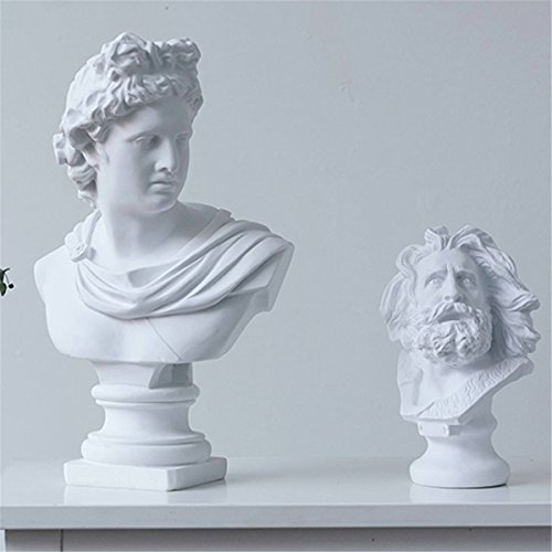 Lkxharleya 13.8 Inch Classic Resin Bust Statue Sculpture Figurine Head Plaster Cast Mannequin Painting For Artists #TOP4
