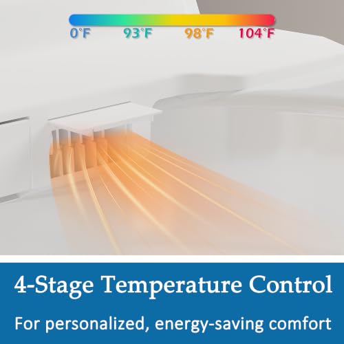 Image of TOTTE Smart Toilet with Bidet Built-in, 353 LB Max Load, Heated Seat, Instant Warm Water, Warm Air Dryer, Elevated Comfort Height, Auto Open /Close Lid, Foot Sensor Flush, One-Piece Toilet, White