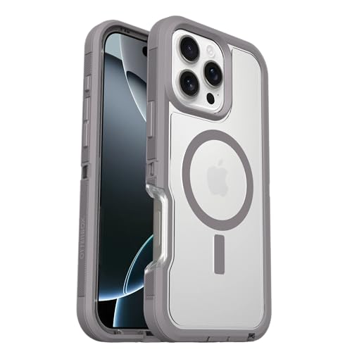 OtterBox Defender XT MagSafe Hülle für iPhone 16 Pro Max, Transparent/Grau – Ansicht 3