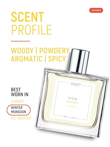 Image of EM5 Don Perfume for Men | Woody Powdery Warm Spicy Fragrance | 50ml Eau de Parfum Spray | Luxury Gift for Him