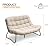 Crestlive Products Patio Loveseat, All-Weather Rattan Large Furniture with Soft Cushions, Outdoor Loveseat for Balcony, Poolside, Backyard (Beige)