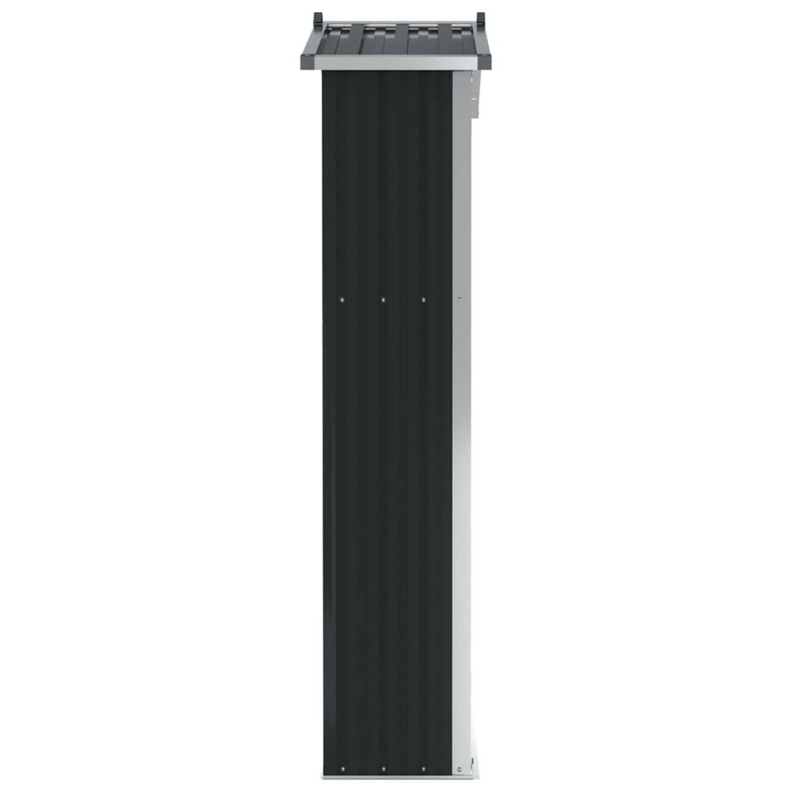 Capanno da Giardino Antracite 107,5x46x183cm in Acciaio Zincato,Capannone da Giardino,Casetta da Giardino,Casetta Attrezzi Giardino(SPU:46303)