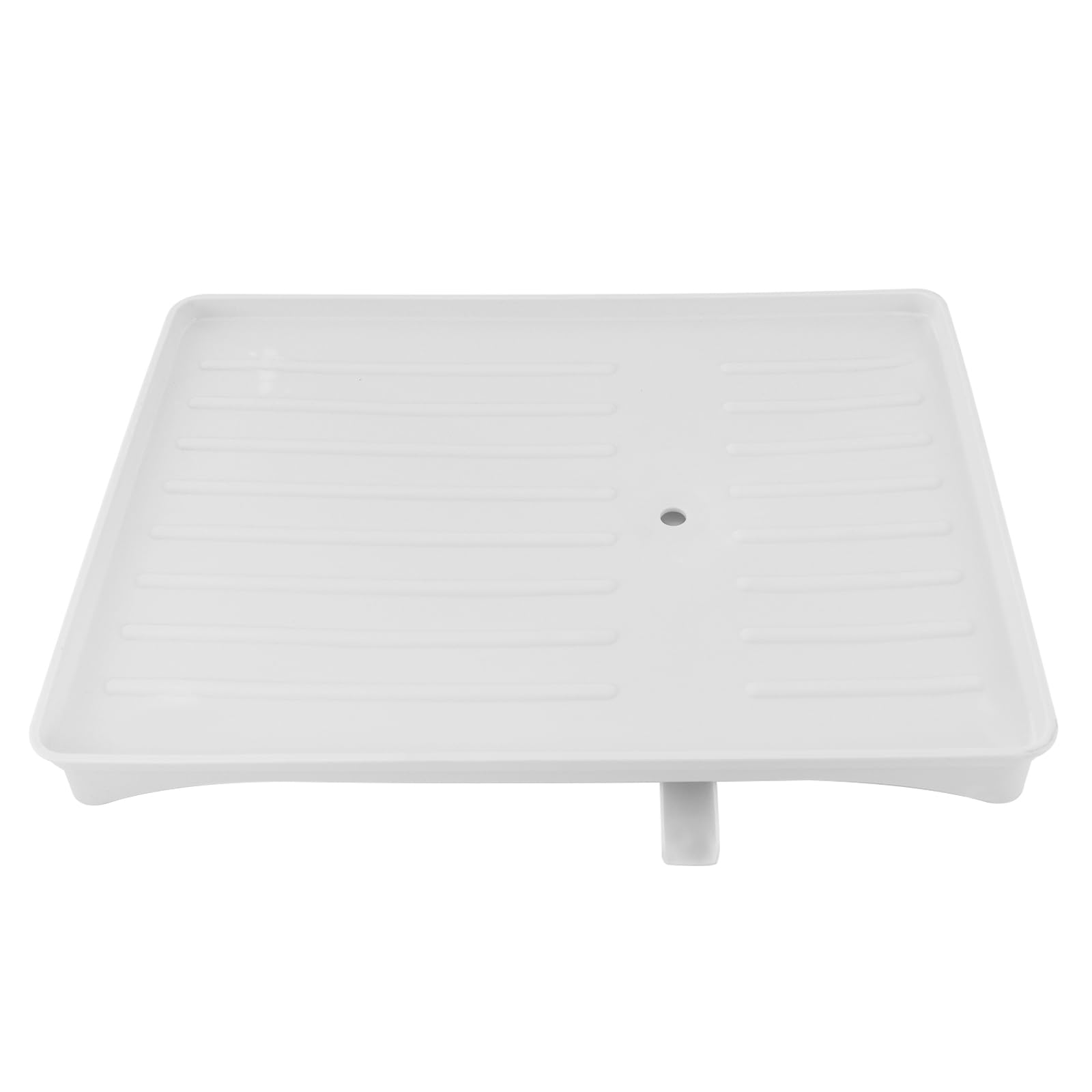 Escurreplatos de vajilla, 2 niveles, gran capacidad, soporte para secar platos, de acero inoxidable, con bandeja de goteo y soporte para utensilios para encimera de cocina, color blanco (20