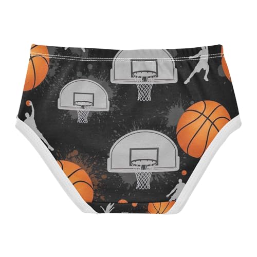 Orange Basketballs Toddler Underwear Girls, Underwear for Girls, 2T–8 Years2