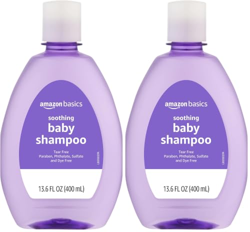Image of Amazon Basics Baby Shampoo, Lavender & Chamomile Scented, 13.60 Fl Oz (Pack of 2)