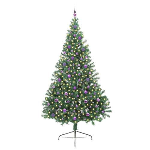 Árbol de Navidad artificial preiluminado de 240 cm GeenYuu con luces LED 3