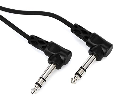 Hosa CSS-105RR Balanced Interconnect, Right-angle 1/4 Inch TRS to Same, 5 Feet