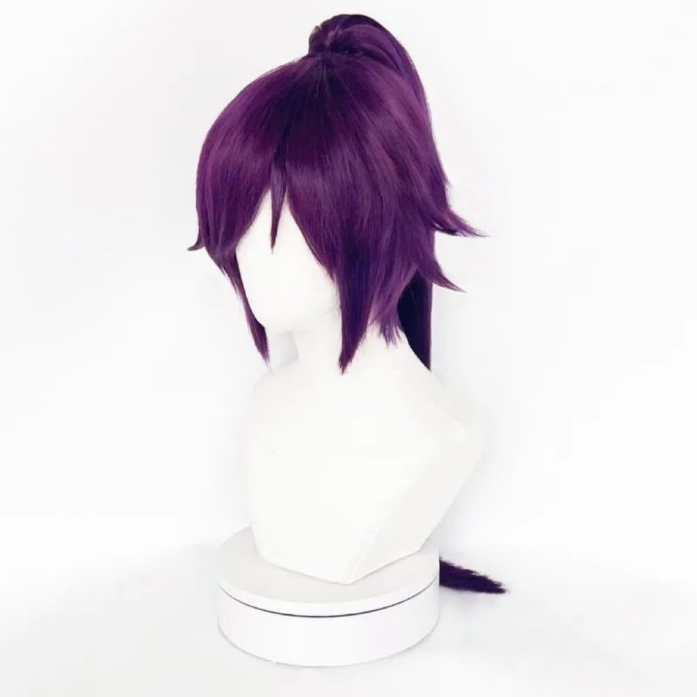 Shihouin Yoruichi Cosplay Wig Heat Resistant Synthetic Wigs for Halloween Costume Party Role Play+Wig Cap