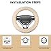 MUQIDA Fluffy Car Steering Wheel Cover, 15 Inch Soft Warm Plush Anti-Slip Furry Wheel Protector, Universal Fuzzy Comfortable Steering Wheel Covers for Winter, Car Accessories (Beige)