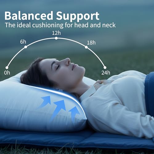 Pillows Queen Size Set of 2, Queen Pillows Set of 2 with Adjustable Down Alternative Polyester Fiber Fill, Hotel-Quality Comfort for Side, Back & Stomach Sleepers - Image 5